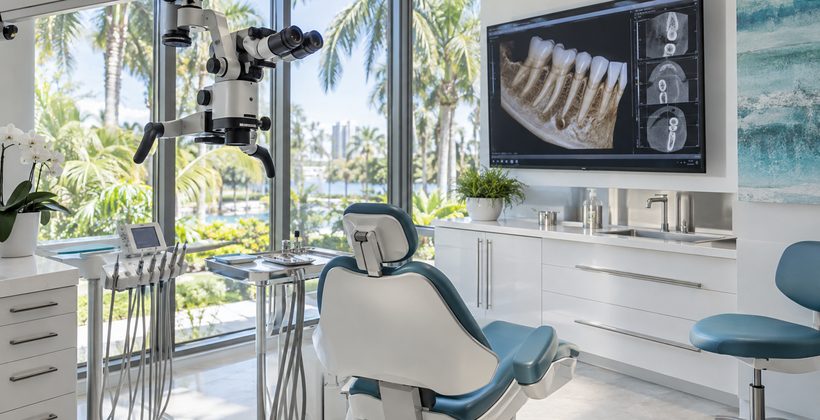 Dental microscope and 3D imaging in a modern Gulf Coast Endodontics treatment room